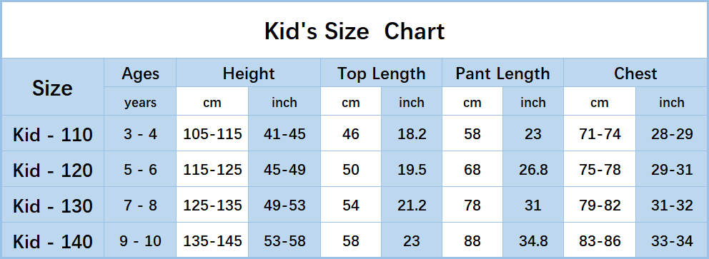 Men cosplay size chart Men cosplay size chart