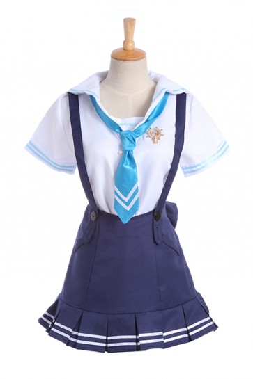 Love Live Hoshizora Rin Daily Sailor Uniform Dresses Skirts Cosplay Costumes AC00588