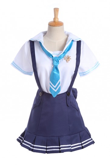 Love Live Hoshizora Rin Daily Sailor Uniform Dresses Skirts Cosplay Costumes AC00588