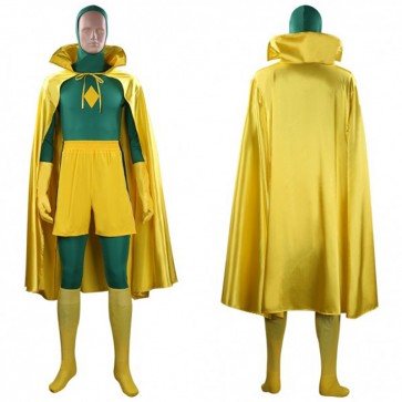 Wanda Vision Vision Jumpsuit Cloak Outfits Halloween Cosplay Costume