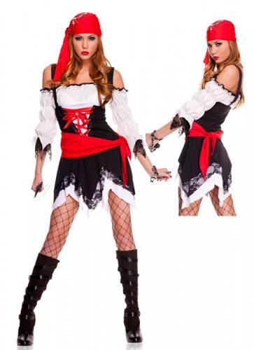 Sexy Suspenders Pirate Helloween Costume Lingerie Outfits Cosplay MC0075