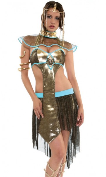 Golden Sexy Cleopatra Halloween Costumes for Fashion Girl FHC0035