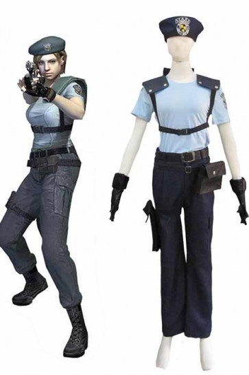 Resident Evil 1 Jill Valentine S.T.A.R.S. Uniform Cosplay Costume GC00131