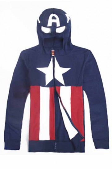 Captain America ⅡMen's Blue Long Sleeve Coat MC00203