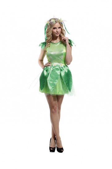 Forest Elf  Female Adult Sexy Green Elf Cosplay Costume FHC00447