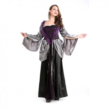 Halloween Aristocrat Queen European Retro Court Dress Evening Cosplay Costume
