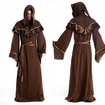 Halloween Men's Mage Robe Demon  Cosplay Costume