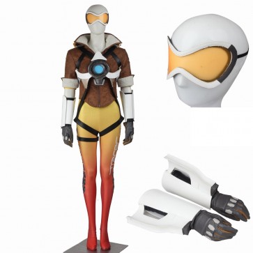 Overwatch Tracer Lena Oxton Yellow Cosplay Costume ACOW004