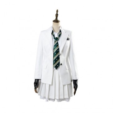 PUBG White School Outfit Girl Cosplay Costume