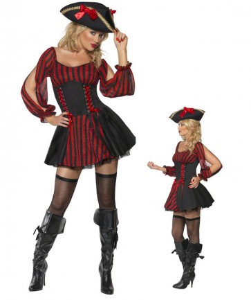 Black Cap Pirate Halloween Costumes For Club Party Fancy Cosplay MC0072