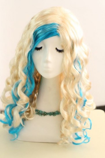HOT! Anime Monster high lagoona blue cosplay party hair wig  CW00227