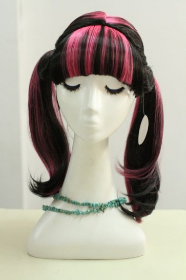  NEW ! Monster High curly wave Draculaura cosplay party hair wig CW00229