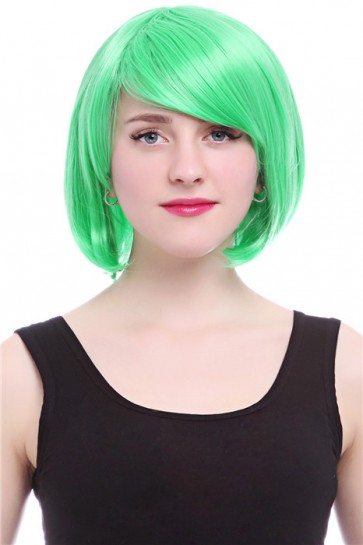 35cm Green Bob Wig Free To Take Care Of The Styling Bangs CW00392