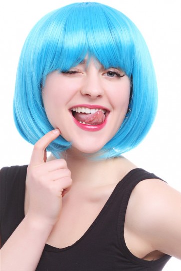 35cm Short Blue Bob Wig Party Hair  CW00393