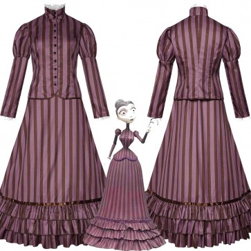 Corpse Bride Victoria Everglot Halloween Cosplay Costume Full Set