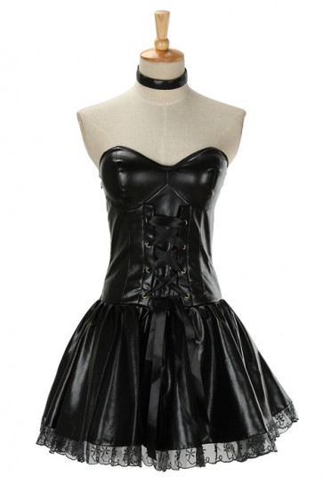 Death Note Misa Amane Sexy Black Dress Cosplay Costume AC00402
