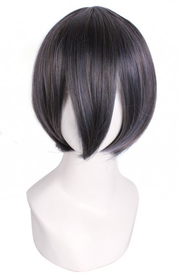 20-25cm short slate blue Kuroshitsuji Japanese Anime Cosplay hair wig  CW00214