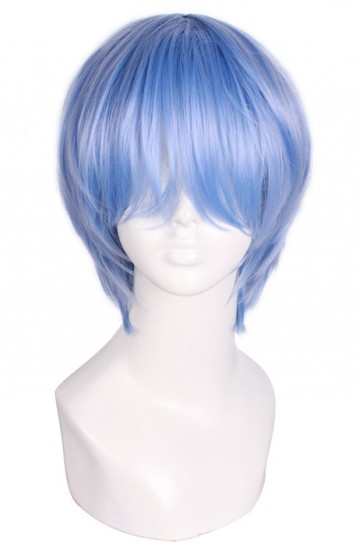 33cm short light blue Anime Evangelion cosplay wig  AC001128