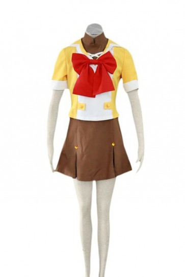 Macross Frontier Ranka Lee Girl School Uniform Cosplay Costume AC00996