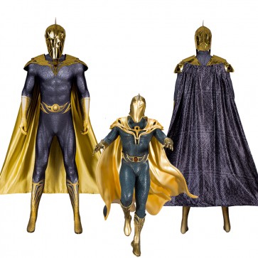 Doctor Fate Jumpsuit Halloween Cosplay Costume  With Cape