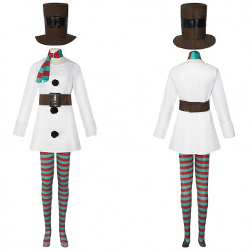 White Christmas Skirt Snowman For Halloween Cosplay Costume