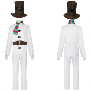 White Snowman For Christmas Man Halloween Cosplay Costume