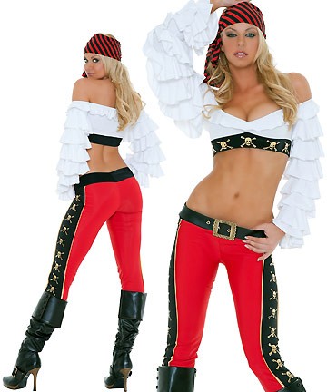 White Sexy Women Pirate Halloween Costumes Of The Caribbean Jack Sparrow  MC0084