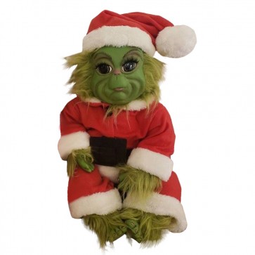 Grinch Baby Xmas Gifts Christmas Doll Plush Toy Hairy Cute Stuffed Grinch Doll 