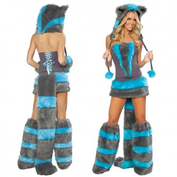 Wolf Fox Animals Fur Halloween Cosplay Costume
