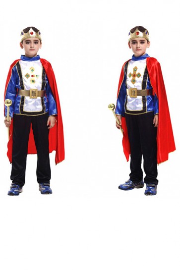 Halloween children Prince mounted masquerade King little prince stage Cosplay Costume FHC00381