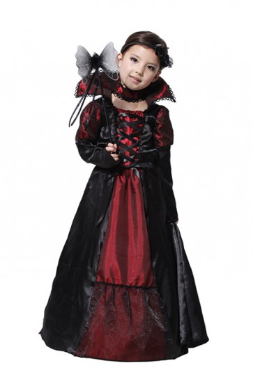 Halloween Girl Kid Vampire Dress Cosplay Costume FHC00389