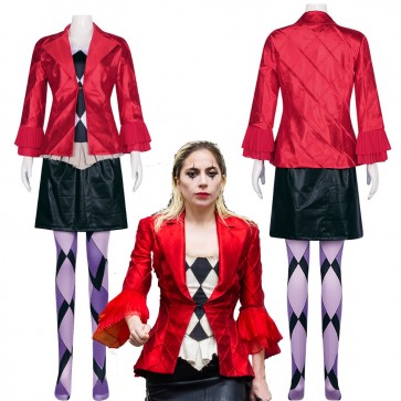 The Clown's Girl Harleen Quinzel Harley Quinn Halloween Cosplay Costume