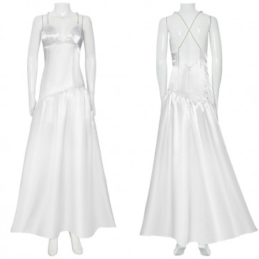 Joker 2 Lady Gaga Harley Quinn White Wedding Dress Cosplay Costume
