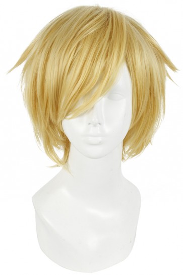 35cm short Yellow Gold League of Legends Ezreal/Noragami Yukine/Free!Nagisa Hazuki cosplay wig AC00984