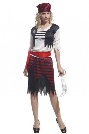 Crazy Female Pirate Of The Caribbean Halloween Costume Hot FHC00239