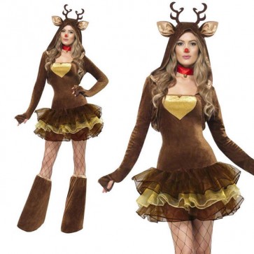Tutu cute little reindeer Christmas costume party dress animal COS uniforms FCC0056