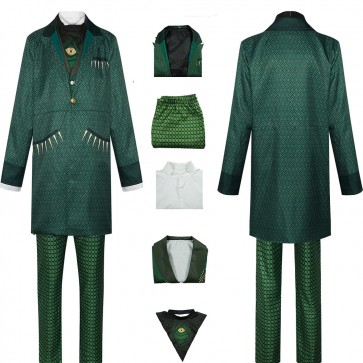 Wicked Part One The Wizard Green Suit Halloween Cosplay Costume 