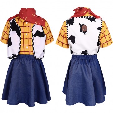 Toy Story Sheriff Woody Pride Kid Girls Cosplay Costume