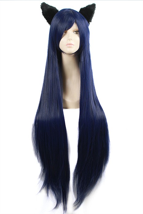 100cm Dark Blue Straight League Of Legends Ahri Cosplay ...