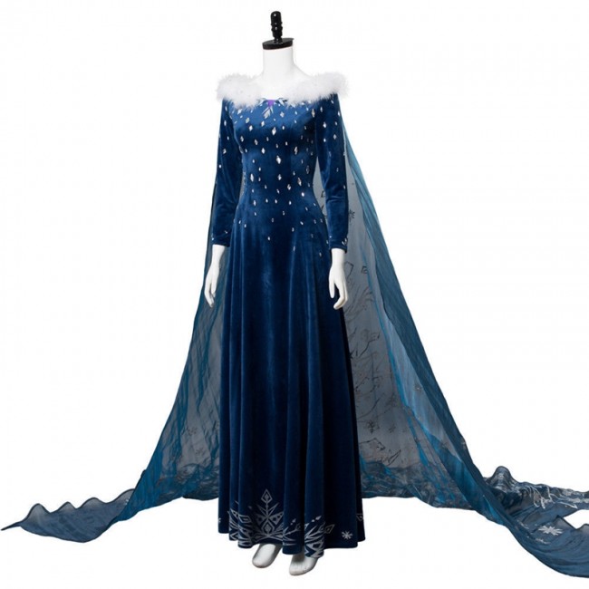 Frozen 2 Elsa Cosplay Costume Deluxe Fancy Dress Frozen II Movie