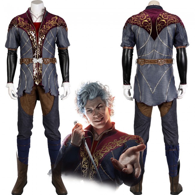 Baldur's Gate III Astarion Cazador Black Top Outfits Party Carnival Halloween Cosplay Costume