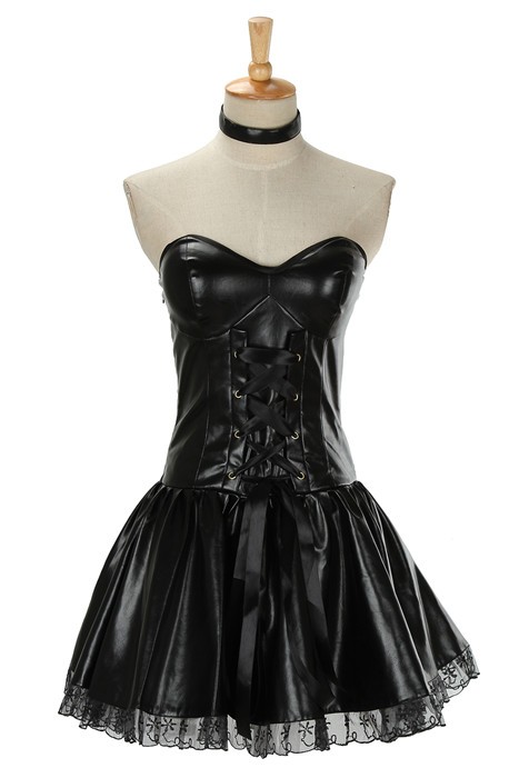 Death Note Misa Amane Sexy Black Dress Cosplay Costume Ac00402