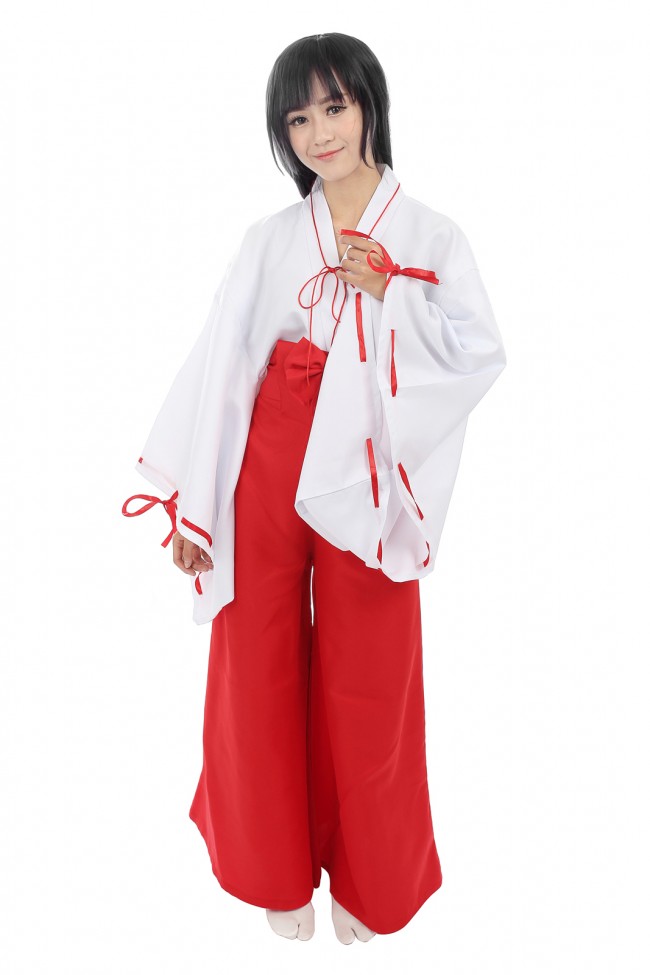 InuYasha Kikyo Miko Kimono Cosplay Costume AC00154 - Inuyasha - Anime ...