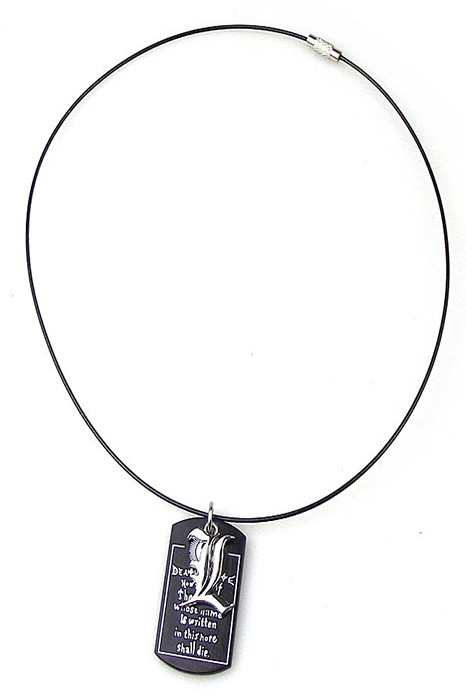 cool anime cosplay death note symbol l design double pendants