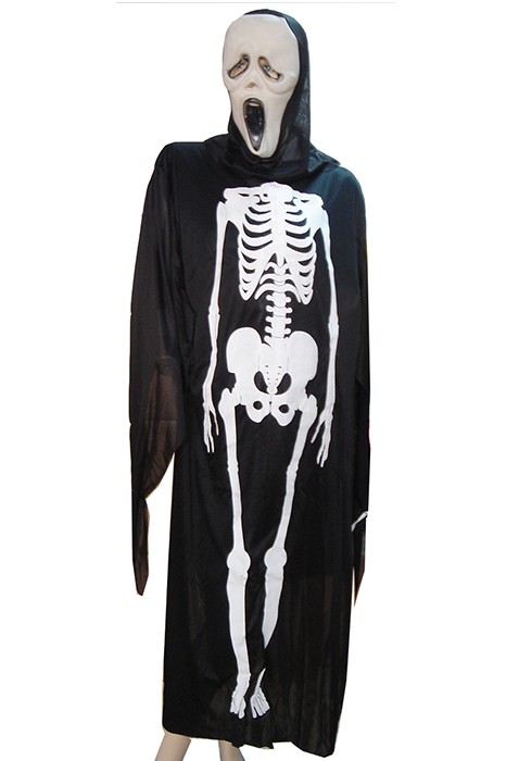 Harry Potter Skeleton Ghost Prisoner Black Cosplay Costume With Mask ...
