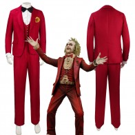 Beetlejuice 2 Red Wedding Suit Beetlejuice Halloween Cosplay Costume