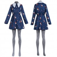 Movie Joker 2 Harley Quinn Blue Dresses Halloween Cosplay Costume
