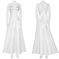 Joker 2 Lady Gaga Harley Quinn White Wedding Dress Cosplay Costume