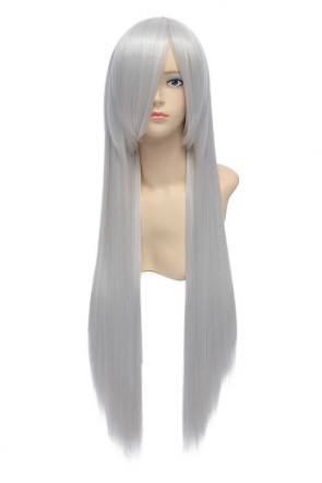 80cm Sliver White Straight Vampire Knight Hiou Shizuka Cosplay Wig AC00231