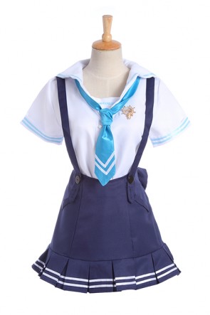 Love Live Hoshizora Rin Daily Sailor Uniform Dresses Skirts Cosplay Costumes AC00588